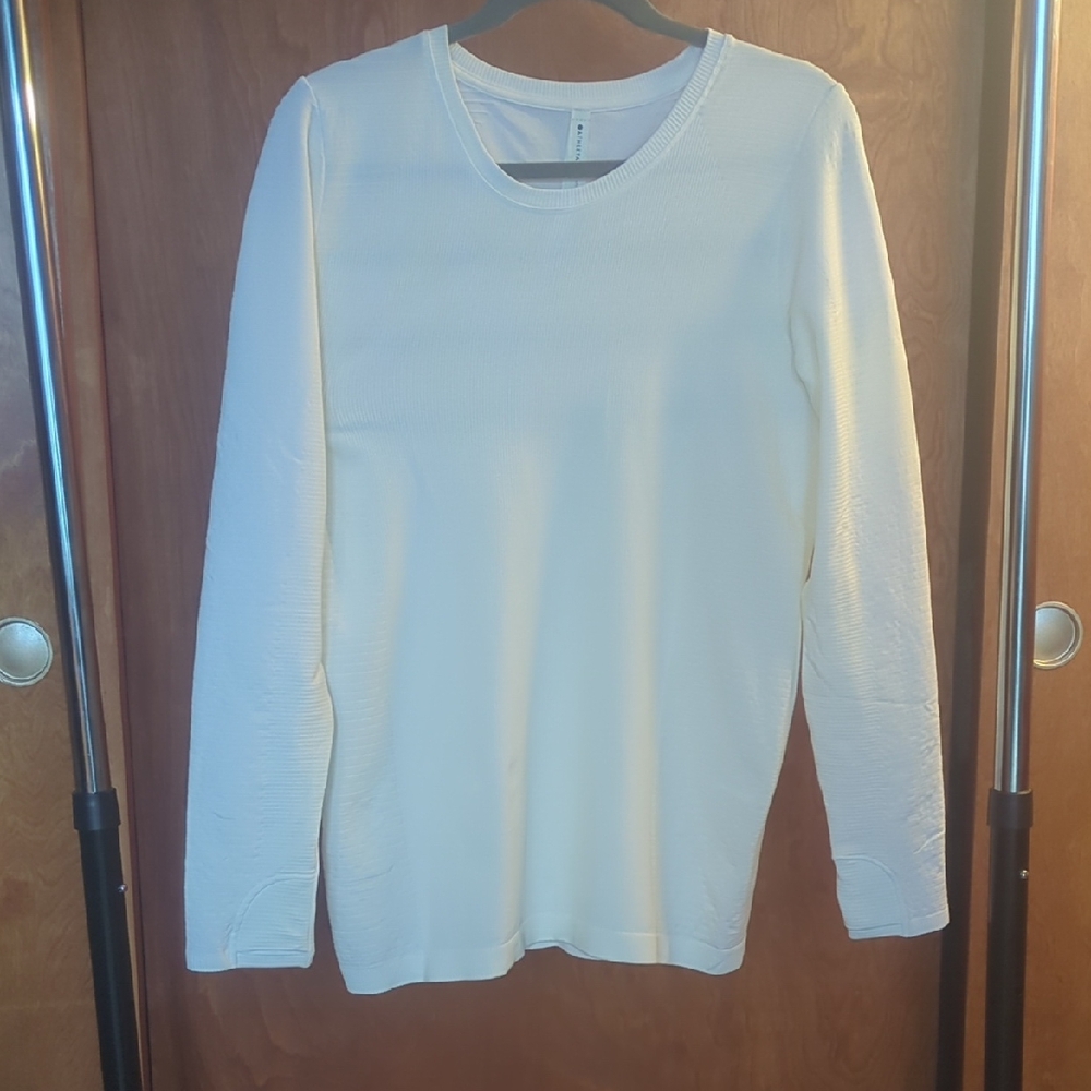White Compression Athleta Long Sleeve Top XL